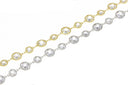 Chain With Alternating Briolette Cut Two Side Faceted CZ,Two Sided Large And Small Alternation Diamond By The Yard Link Chain,CHG254, CHS254