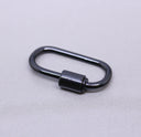 Black Large U Shape Screw Clasp, 25x14mm, Painted Carabiner Clasp, Painted Lacquer Clasp, Oval Screw Clasp