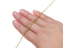 Gold 4mm Curb Cuban Chain,Dainty Oval Curb Chain For Jewelry Making,Oval Cuban Curb Chain For Necklace And Bracelet,CHG0076