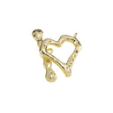Heart Shape Toggle Clasp,Two Piece Gold Toggle Clasp,Gold Toggle Clasp,Gold Heart Clasp,CLG128