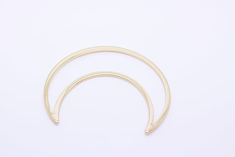 Gold,Silver Open Moon Crescent Pendant/ Charm, 1 pc, 10 pcs, 50 pcs, WHOLESALE