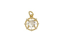 Gold Starburst Pave CZ Charm,CZ Gold Starburst Pendant, Super Sparkly Dainty Pendant, Classy and Stylish,  For Necklace, CPG2496