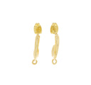 Moon Stud Gold Earring,925 Sterling Earring Post Earring, Dainty Puff Moon Stud Earring.ERG010
