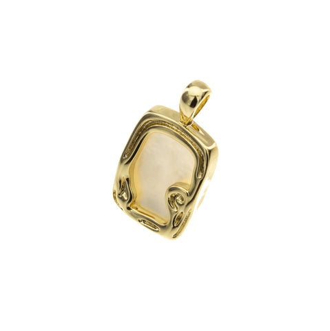 White Mother Of Pearl Pendant,Gold MOP Charm ,Dainty Mother Of Pearl charm,CPG303