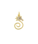 Gold Seahorse Charm,Dainty Seahorse charm for necklace,Gold CZ Seahorse Charm For Necklace,1 pc,5pcs or 10 pcs,WHOLESALE,CPG2001