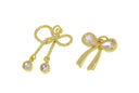 Ribbon Bow Tie Charm,Minimalist Ribbon Bow Tie CZ Charm,Timeless Bow Tie Charm For Jewelry,CPG2052-CPG2053