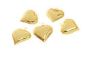 18k Gold Puffy Heart Pendant, Heart Charm, Statement Piece, Maximalist, Gift for her,   Valentine's gift, Puffy Heart Jewelry, CPG2515