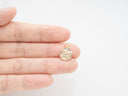 Butterfly Charm Pave With CZ,Gold or Silver Micro Pave CZ Charm,14K Gold Plated Dainty Micro Pave CZ Charm,CPG179, CPS179
