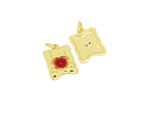 Cute Teddy bear Charm, Small Bear Pendant, For Jewelry Making,Teddy Bear Charm For Arts And Crafts,Animal Lover's Gift Idea, CPG2540