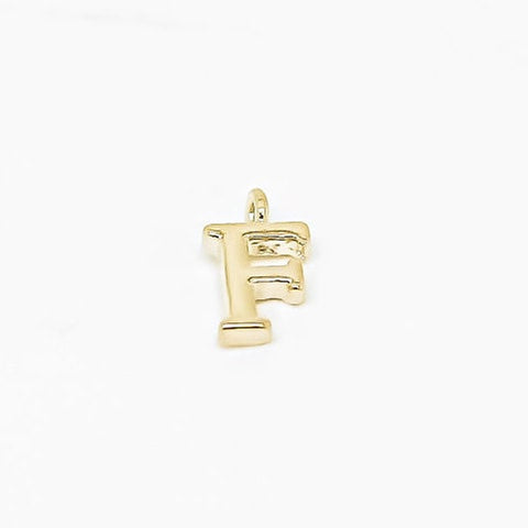 E-H 5 pcs, 10 pcs or 50 pcs, Gold Plain 6mm Alphabet Charm, Wholesale