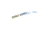 18k Gold or Silver CZ Bezel Set Shiny Rectangle Blue Mosaic Charm, Everyday wear Dainty Charm, Minimalist Jewelry, Artsy, CPG1577 CPS1577
