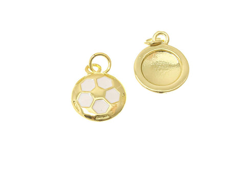 18k Gold Soccer Charm, Sports Charms, Gift For Soccer Players, Soccer Ball, Soccer ball Charm, CPG2259