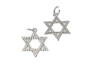 Star Of David Silver CZ Charm,Dainty Religious Star Of David Charm,Jewish Star Of David Charm,Star Of David Charm For Necklace, CPS1683