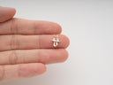 Tiny Bow CZ Charm, Dainty Gold Bow Ribbon Charm, Charm for Earring or Necklace making, CPG2045