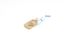 14K Gold plated cz Heart Tag, 15x11mm, cz heart, CPG200