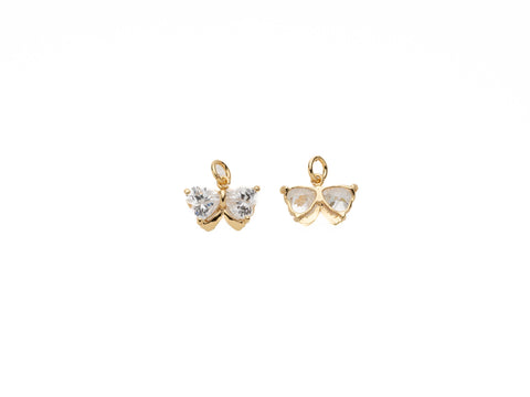 CZ Bow Charm, Timeless Bow Charm, Gold Bow, Charms for girls, CPG2043