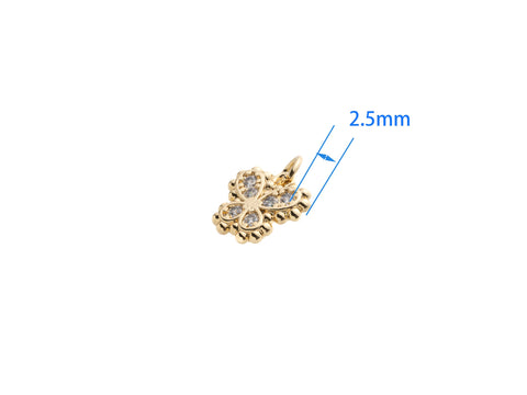 Gold Butterfly Charm With Micro Pave Stones,Delicate Butterfly Charm Necklace,CPG090