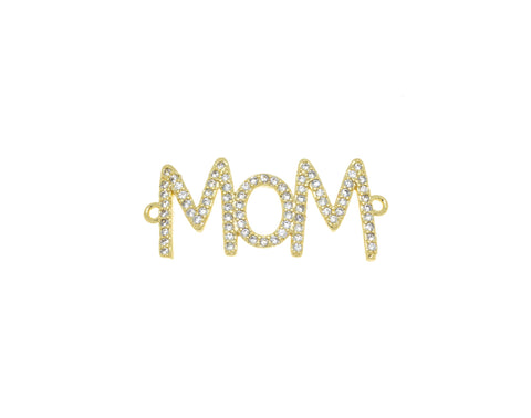 Mom Monogram Charm For Bracelet Making,Mom Word Monogram Bracelet Connector Charm,Mother’s Day Gift,1 pc,5pcs or 10pcs,CNG048