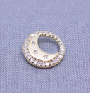 Gold or Silver Moon Tag Charm, WHOLESALE,CPG513-CPS513