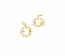18k Gold Sun and Moon Pendant, CZ Sun and Moon Charm, Gold Pendant, Celestial Pendant, Lover Charm, CPG2346