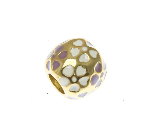 18k Gold Delicate Flower Spacer, Blue, Purple, or Red Bead Spacer Bead, Thick Band Spacer For Jewelry, SPG107