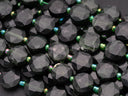 Natural Green Russian Jade Star Cut Disc Beads, 10mm disc, Natural Russian Jade beads, Russian Jade Stone, Full Strand, DS007