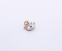 White Enamel Evil eye Enamel Cute Charm, CPG195W