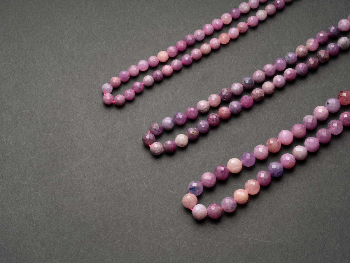 Real Genuine Natural Purple Pink Ruby Gemstone Faceted, 3 Different Styles, 8mm, 7mm, 6mm FR127, FR153, FR128