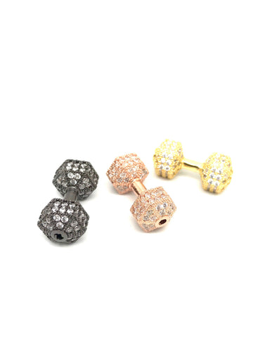 Big fitness dumbbell cz set bead