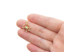 Gold Starburst CZ Charm,Starburst Charm With CZ,CZ Gold Star Charm,Small Star Charm For Necklace Or Earrings,CPG2522