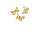 Water Proof, Tarnish Proof Gold Butterflies, Transformation, Rebirth Charm, For Necklace or earrings, Boho Chic, SSPG019-21