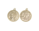 Gold French Coin Charm,Republique Francaice Coin Charm,Old French Republic Gold Coin Charm For Jewelry Making,CPG727