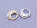 Gold or Silver Moon Tag Charm, WHOLESALE,CPG513-CPS513