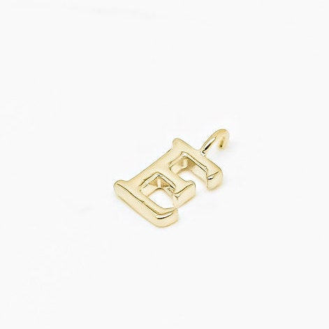 E-H 5 pcs, 10 pcs or 50 pcs, Gold Plain 6mm Alphabet Charm, Wholesale