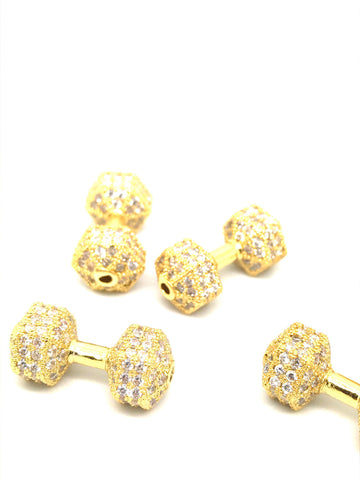 Big fitness dumbbell cz set bead