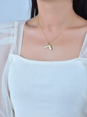 Gold Hand Gun Charm,High polished Shiny Gold Pistol Pendant CPG421
