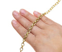 Gold Oval Link Chain,Oval Rope Link Chain For Jewelry Making,Oval Chain For Necklace And Bracelet,Alternating Oval Chain,CHG097