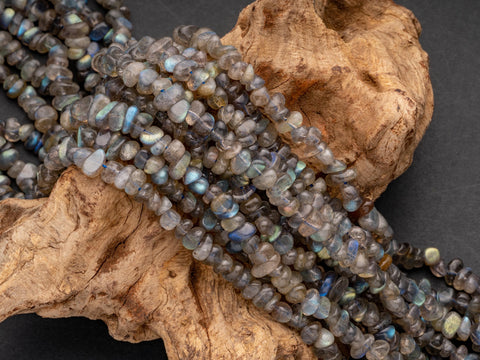 Flashy Natural Labradorite Tumble Pebble Nugget, 6-7mm, Iridescent labradorite nuggets, Pebble Nugget Beads, Full Strand, CH001