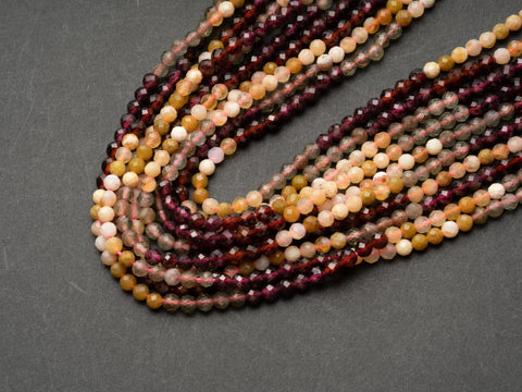 Tiny 3mm Natural Gemstone Multi Cryseal 15" Strand Crystal Beads, spacers for DIY Jewelry, FR148