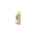 BFF Charm For Necklace,Gold BFF Charm,Monogram BFF Wording Charm,Dainty Gold Monogram Charm,CPG165