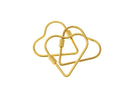 Water Proof, Tarnish Proof Gold Heart Carabiner, Screw on Textured Clasp, for Charm Necklace or Bag Charms, Large Size 241130RJAX-1