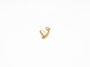Gold Puffy Heart Charm, set with cz, Puffy Elongated Heart with cz embellishment, 8mm, Puffy Heart Cz Pendant, Cz heart charm, CPG1018