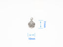 Butterfly Charm Pave With CZ,Gold or Silver Micro Pave CZ Charm,14K Gold Plated Dainty Micro Pave CZ Charm,CPG179, CPS179