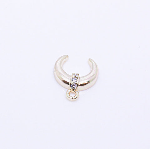 Gold or Silver Mini Crescent Horn, Tusk, Upside down Moon, 1pcs, 10 pcs, or 50 pcs, WHOLESALE,CPG259-CPS259