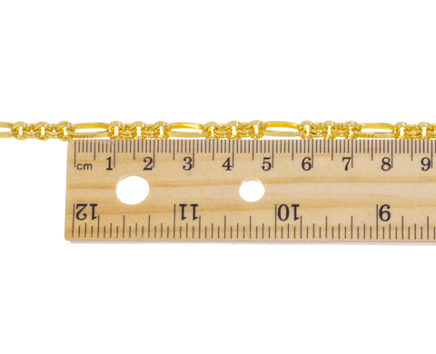 Gold Oval And Round Alternating Link Chain,Oval Gold Chain For Jewelry Making,CHG104