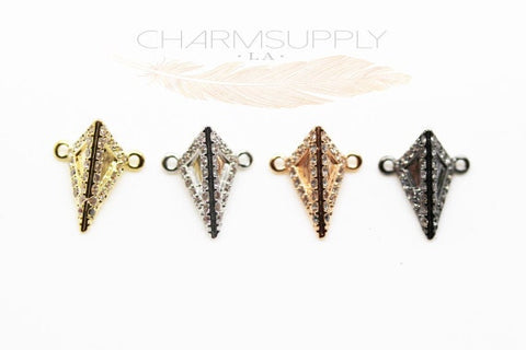 Dainty Kite Shape CZ connector MP04-001