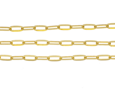 14K Gold Paperclip Chain,Paperclip Chain For Jewelry Making,Paperclip Chain For Necklace Bracelet And Anklet,CHG0096