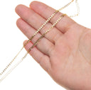 Gold 2.5mm Curb Cuban Chain,Dainty Curb Chain For Jewelry Making,Cuban Curb Chain For Necklace And Bracelet,CHG0086