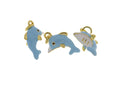 Dolphin Gold Charm ,Jumping Dolphin Charm,Sealife Nautical Colorful Dolphin Charm For Necklace,Dolphin Charm For Bracelet Or Earrings,CPG581