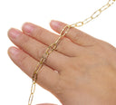 Oval Paperclip Chain With Diamond Cut,Gold Oval Paperclip Chain,Paperclip Chain For Jewelry Making,Chain For Necklace,Bracelet,CHG055
